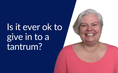 Is it ever ok to give in to a tantrum?