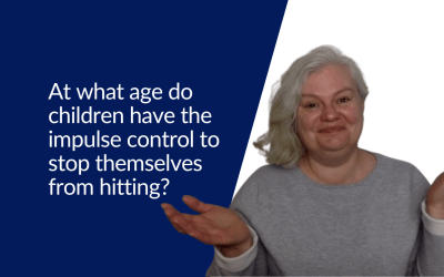 At what age do children have the impulse control to stop themselves from hitting?