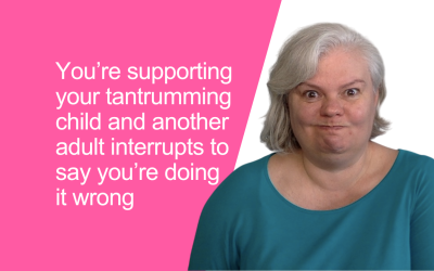 You’re supporting your tantrumming child and another adult interrupts to say you’re doing it wrong